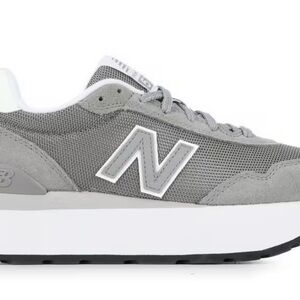 New Balance Gray Mesh & Suede Runner with White 'N' Accent